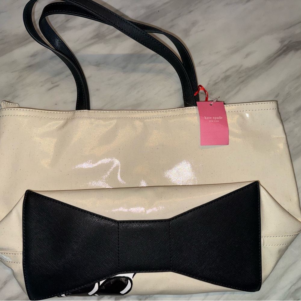 Kate Spade Cream and Black Minnie Mouse Tote NWT - Picture 3 of 5